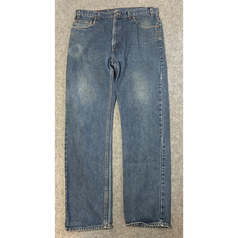 Vintage Levis 505 Jeans 34x32 Straight Leg Regular Fit Made In USA Medium Wash